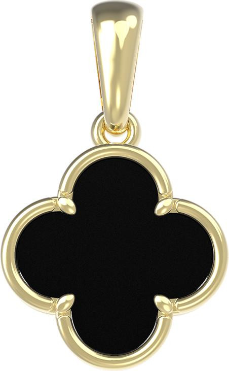 Подвеска из лимонного золота c ониксом