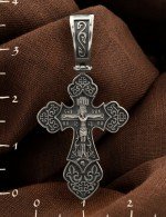 Крест из белого золота 585 пробы