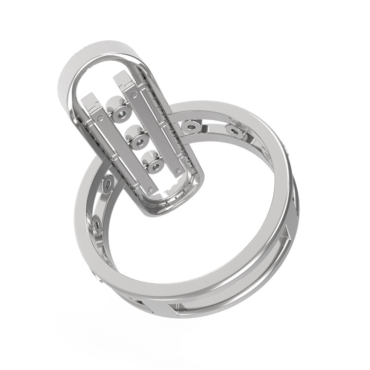 Кольцо из белого золота c бриллиантами