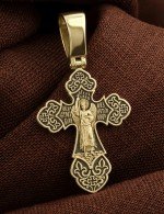 Крест из лимонного золота 585 пробы