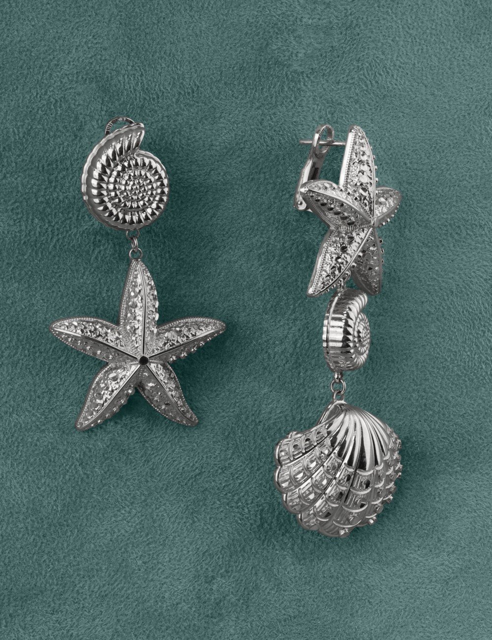 Серьги из белого золота 585 пробы