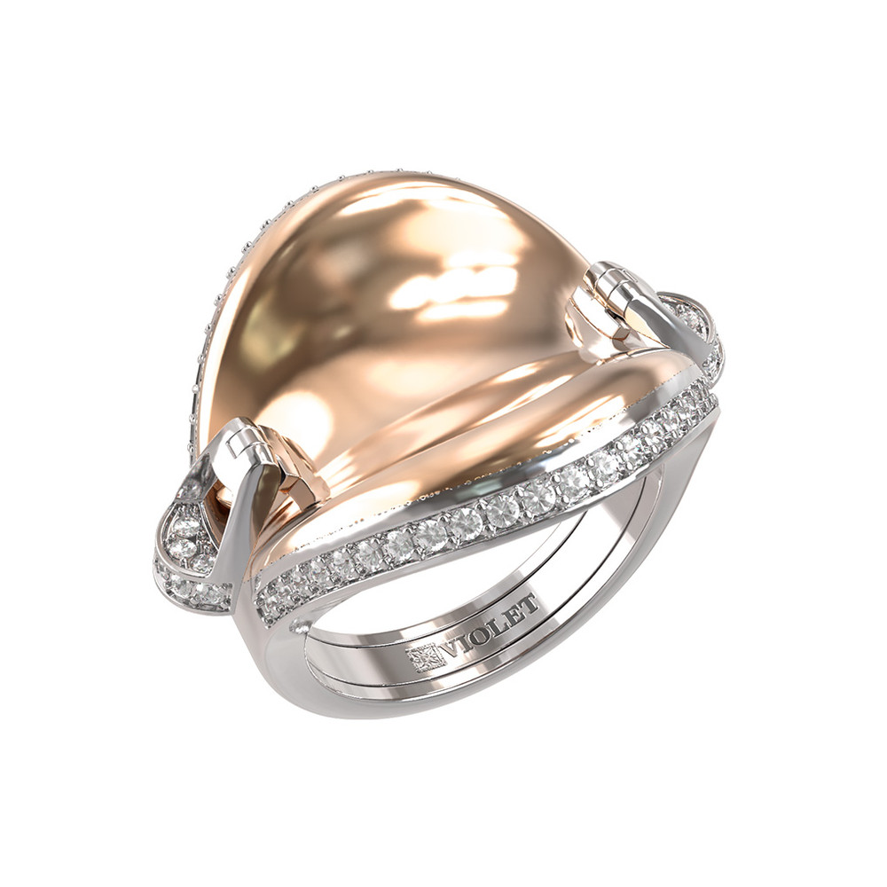 Кольцо из белого золота c бриллиантами