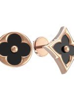 Серьги из золота 585 пробы c ониксом