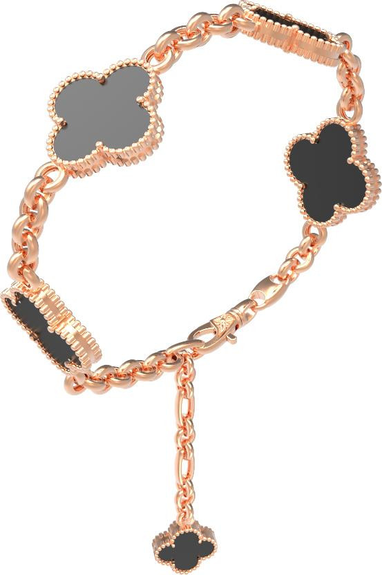 Браслет из золота c ониксом