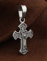 Крест из белого золота 585 пробы