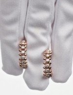 Серьги из розового золота 585 пробы c бриллиантами