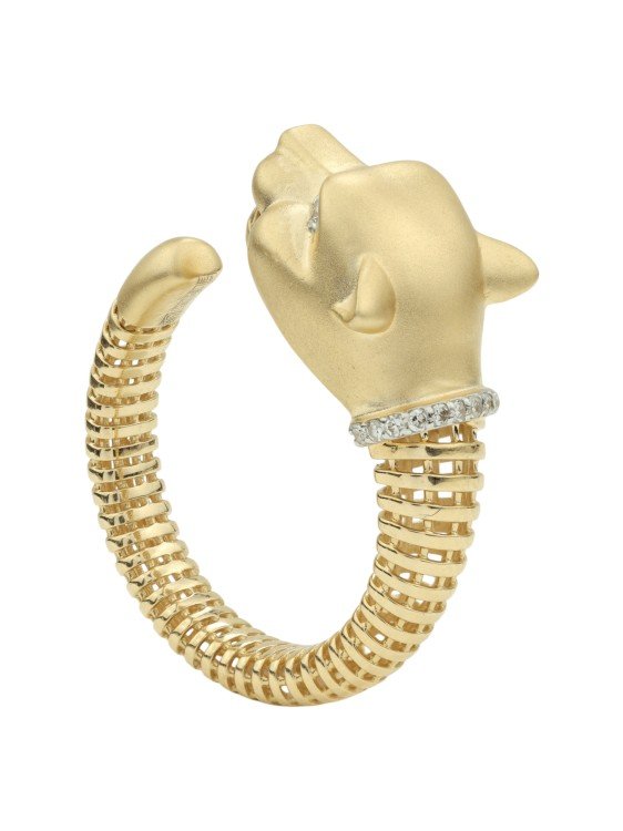 Кольцо из лимонного золота c бриллиантами