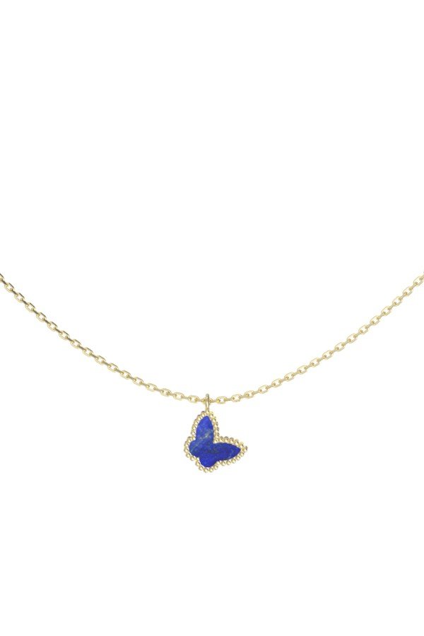 Колье из лимонного золота c лазуритом