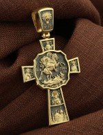 Крест из лимонного золота 585 пробы