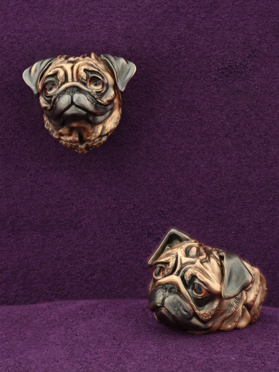 Кольцо из золота c эмалью