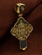 Крест из лимонного золота 585 пробы