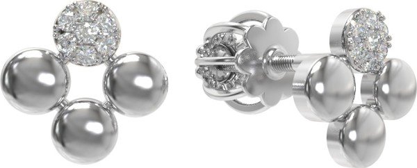 Серьги из белого золота c бриллиантами