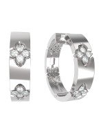 Серьги из белого золота 585 пробы c бриллиантами
