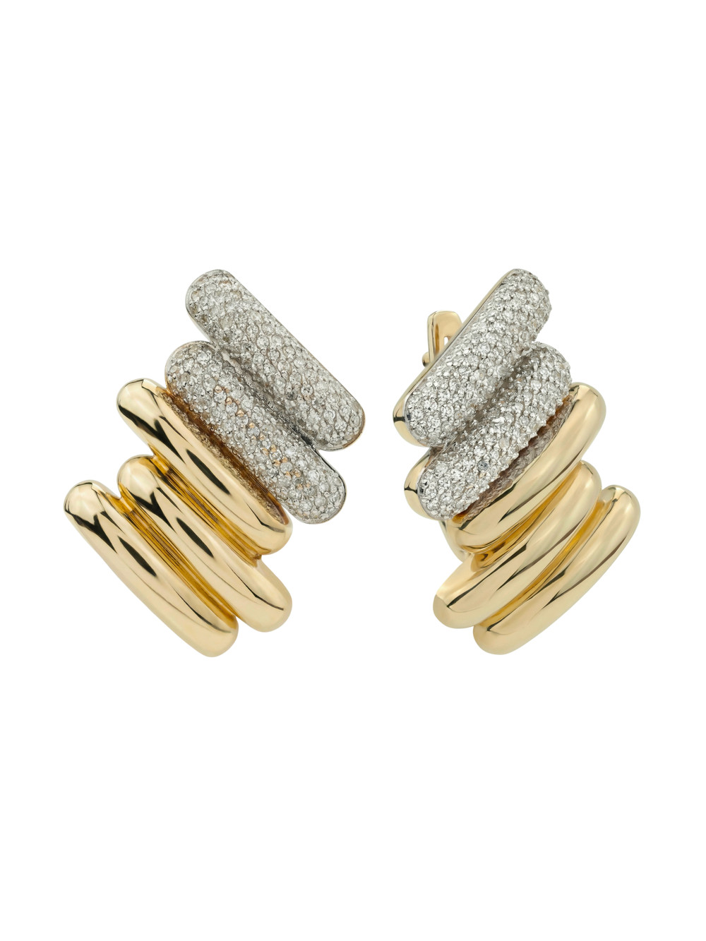 Серьги из лимонного золота c бриллиантами