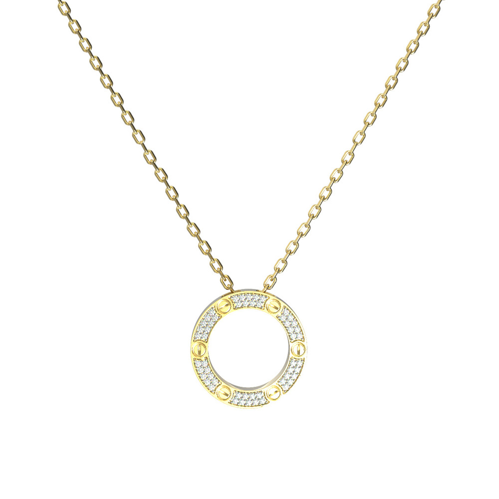 Колье из лимонного золота c бриллиантами