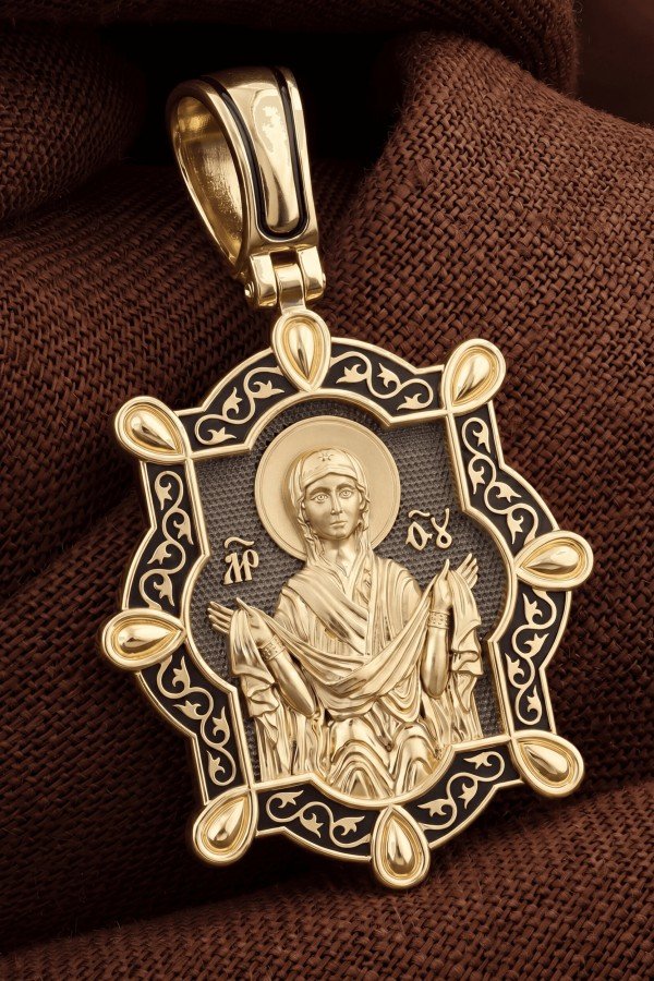 Образок из лимонного золота 585 пробы