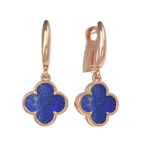 Серьги из золота c лазуритом