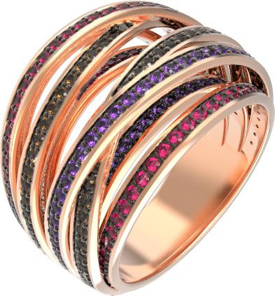 Кольцо из золота c фианитом