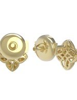 Серьги из лимонного золота 585 пробы c бриллиантами
