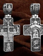 Крест из белого золота 585 пробы