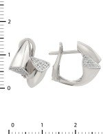 Серьги из белого золота 585 пробы c бриллиантами