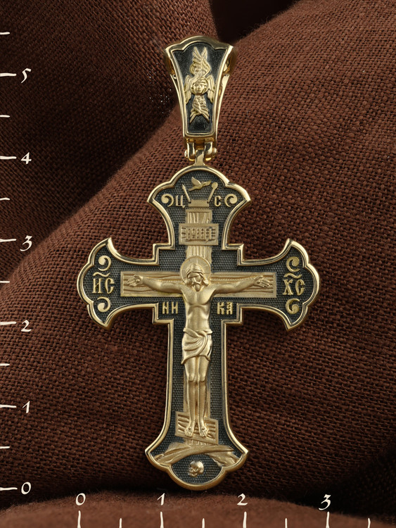 Крест из лимонного золота