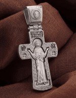 Крест из белого золота 585 пробы