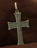 Крест из зелёного золота 585 пробы