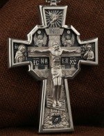 Крест из белого золота 585 пробы