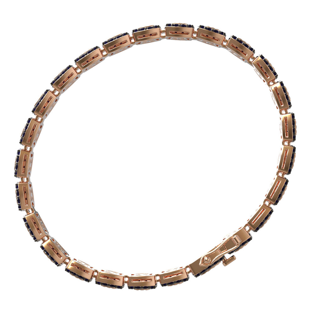 Браслет из золота c бриллиантами и сапфиром