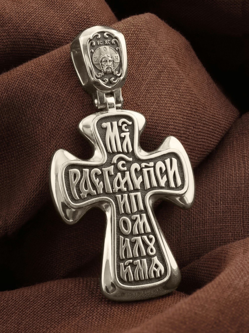 Крест из белого золота