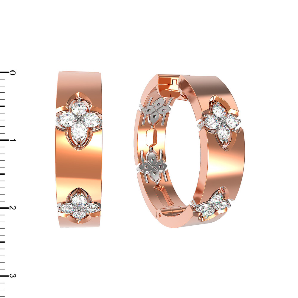 Серьги из золота c бриллиантами