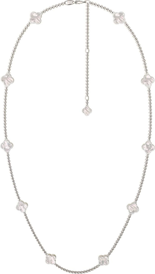 Колье из белого золота c перламутром