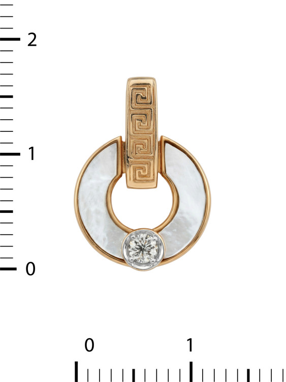 Подвеска из золота c бриллиантами и перламутром