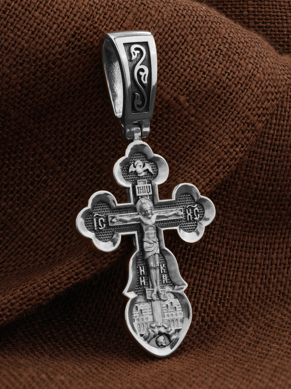 Крест из белого золота