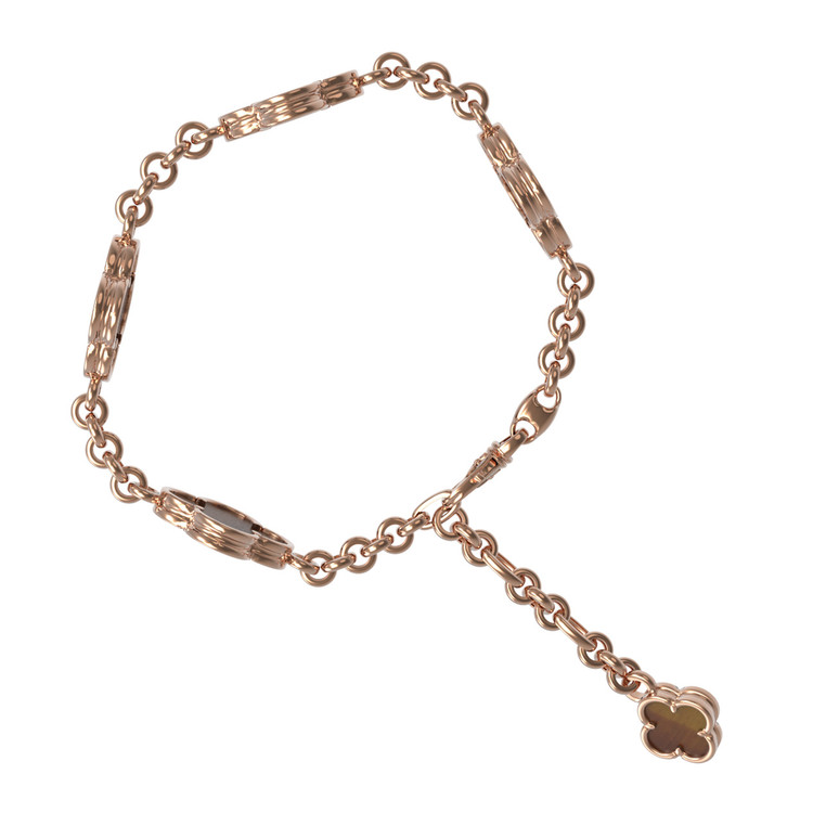 Браслет из золота c тигровым глазом