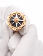 Кольцо из золота 585 пробы c эмалью и ониксом