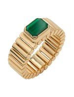 Кольцо из золота c малахитом