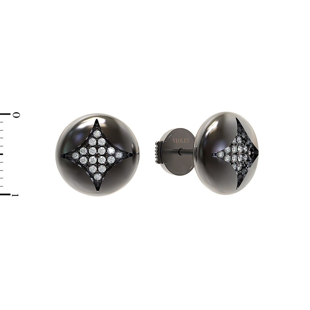 Серьги из белого золота c бриллиантами