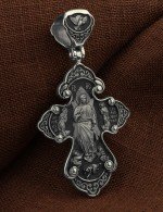 Крест из белого золота 585 пробы
