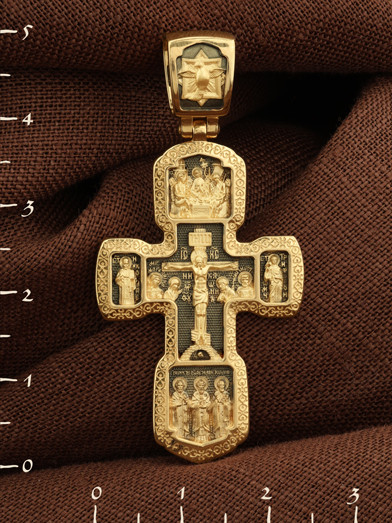 Крест из лимонного золота
