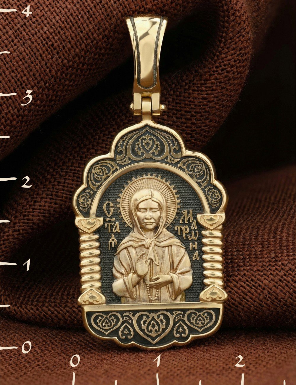 Образок из лимонного золота 585 пробы