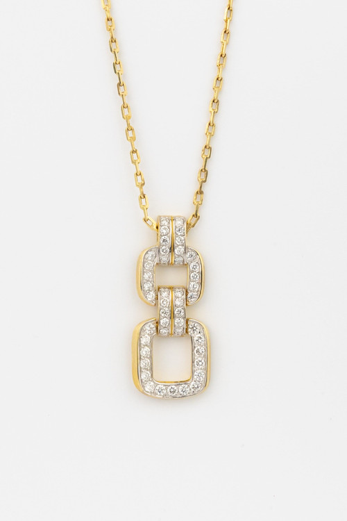 Колье из лимонного золота c бриллиантами