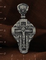 Крест из белого золота 585 пробы