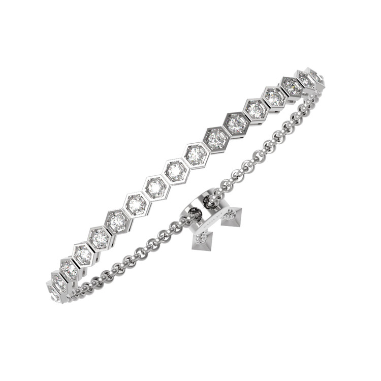 Браслет из белого золота c бриллиантами