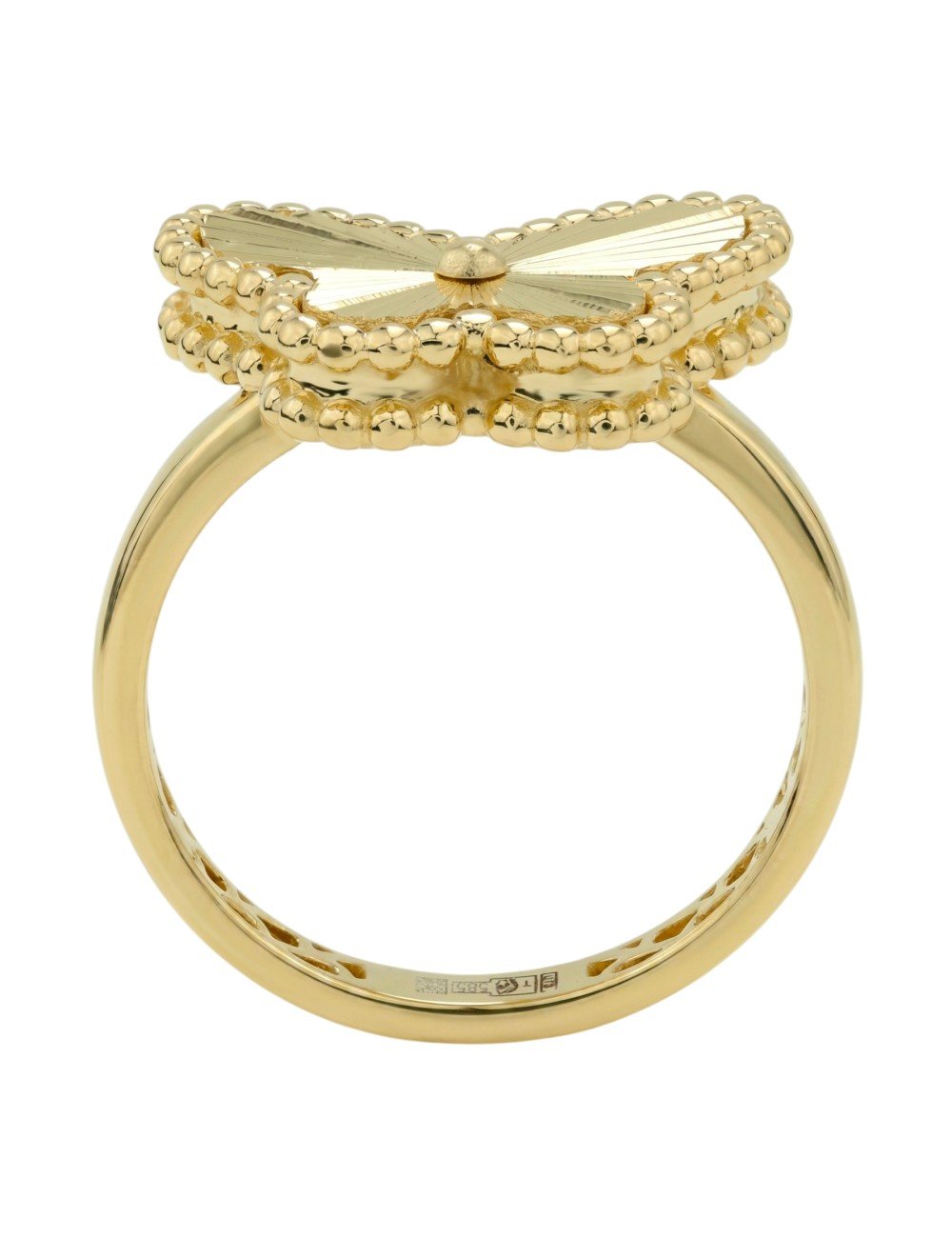 Кольцо из лимонного золота c рубином