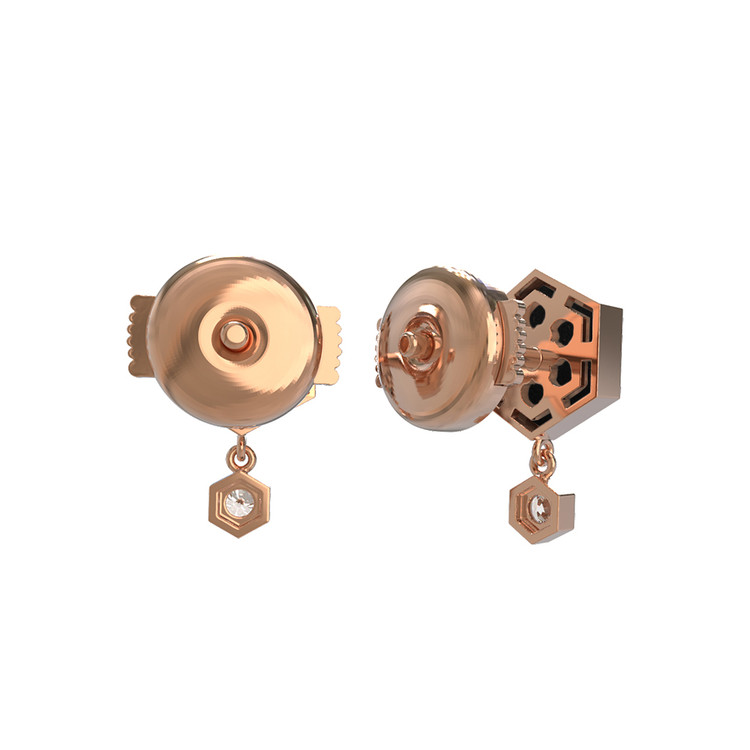 Серьги из золота c бриллиантами и ониксом