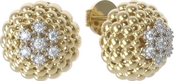 Серьги из лимонного золота c бриллиантами