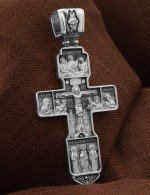 Крест из белого золота 585 пробы