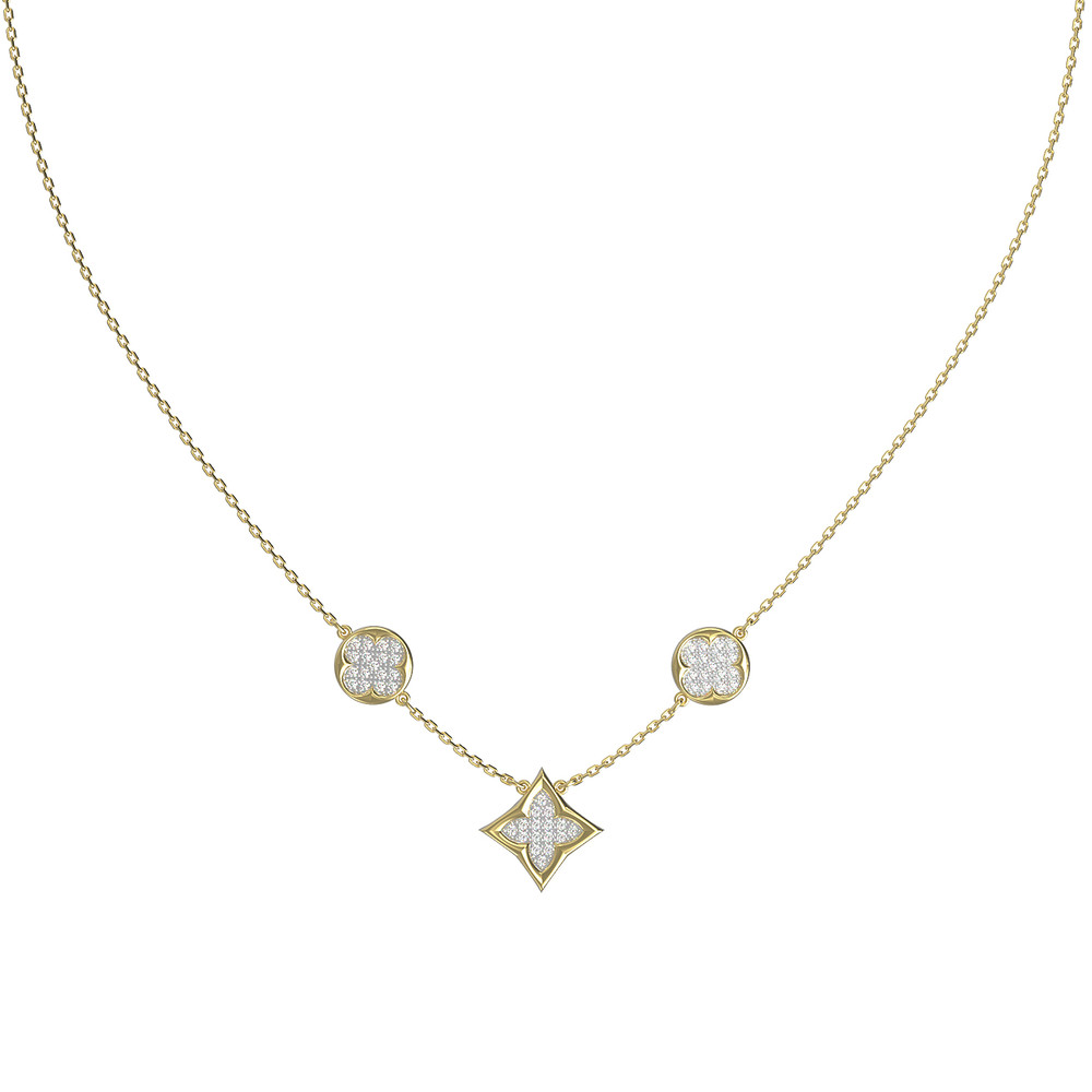 Колье из лимонного золота c бриллиантами